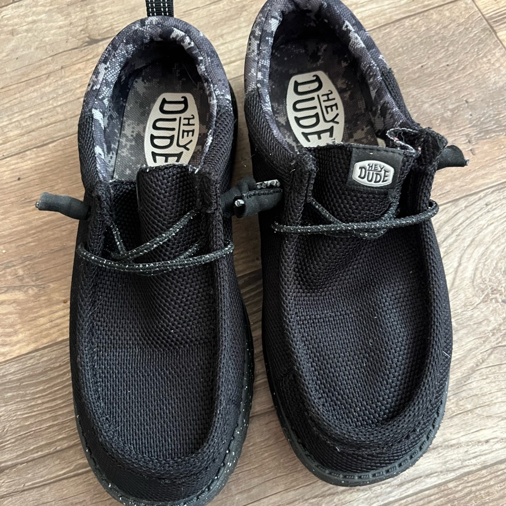 Hey Dude Black Geo Pattern Shoes